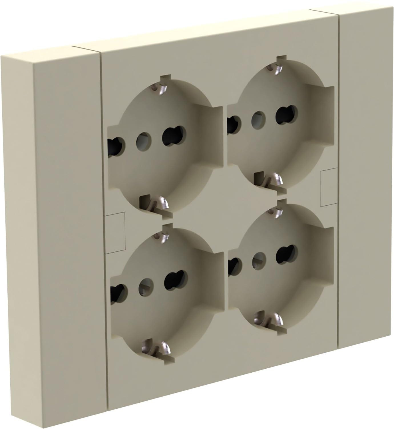 Electraline 22125 Inbouwstopcontact Quadra, 4-voudig, universeel P40