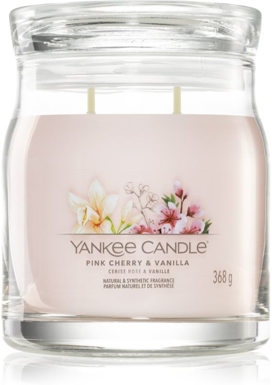 Yankee Candle Pink Cherry & Vanilla bougie parfumée Signature 368 g
