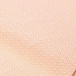 Baumwollstoff Grafik Sechseck "Lena", weiß-apricot