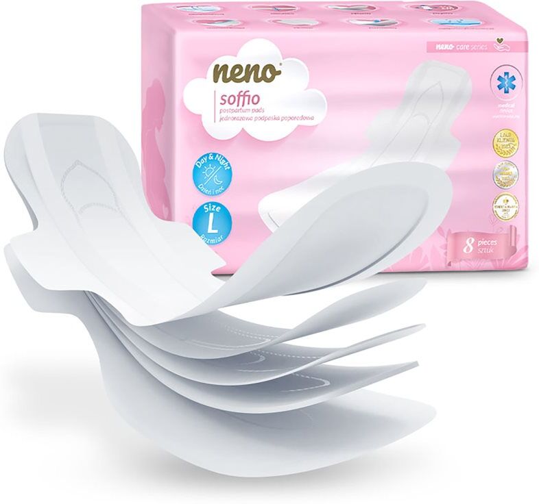 NENO Soffio serviettes hygiéniques de maternité avec ailettes 8 pcs