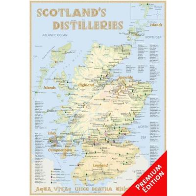 Whisky Distilleries Scotland - Poster 42x60cm Premium Edition