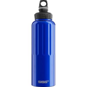 SIGG Trinkflasche WMB Traveller Dark Blue, kohlensäuregeeignet, aus Aluminium, blau, mit Schraubverschluss, 1,5 l