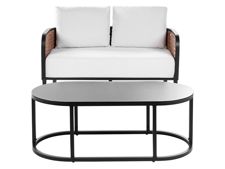 GARTENSOFA 2-Sitzer Aluminium weiß Montefalco