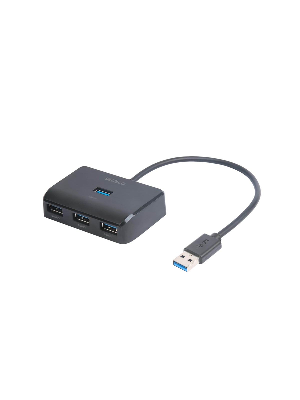 Deltaco HUB203 USB-Hubs - USB 3.0 - 4 - Schwarz