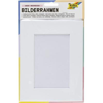 Folia Bilderrahmen aus Pappe, weiß für Format 10x15cm