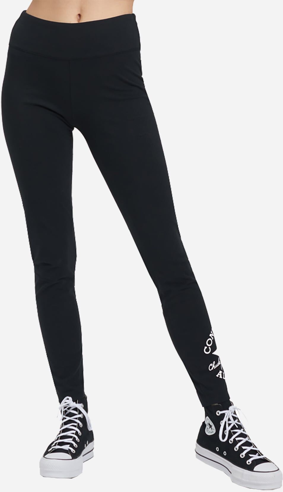 Converse Logo All Star Lateral W - Leggings - Donna - Nero S