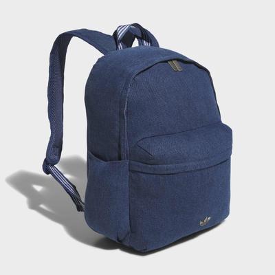 Rucksack ADIDAS ORIGINALS "ADICOLOR CLASSIC DENIM", blau (light denim), Rucksäcke, Obermaterial: 100% Baumwolle, Rucksack