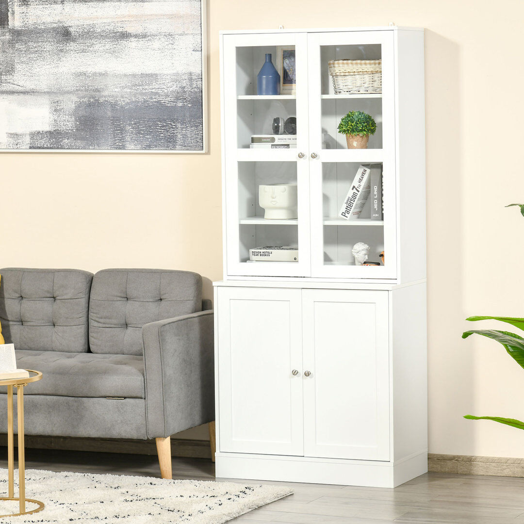 Latitude Run Birce Cube Bookcase. White/White 178.5cm H X 76cm W X 40cm D