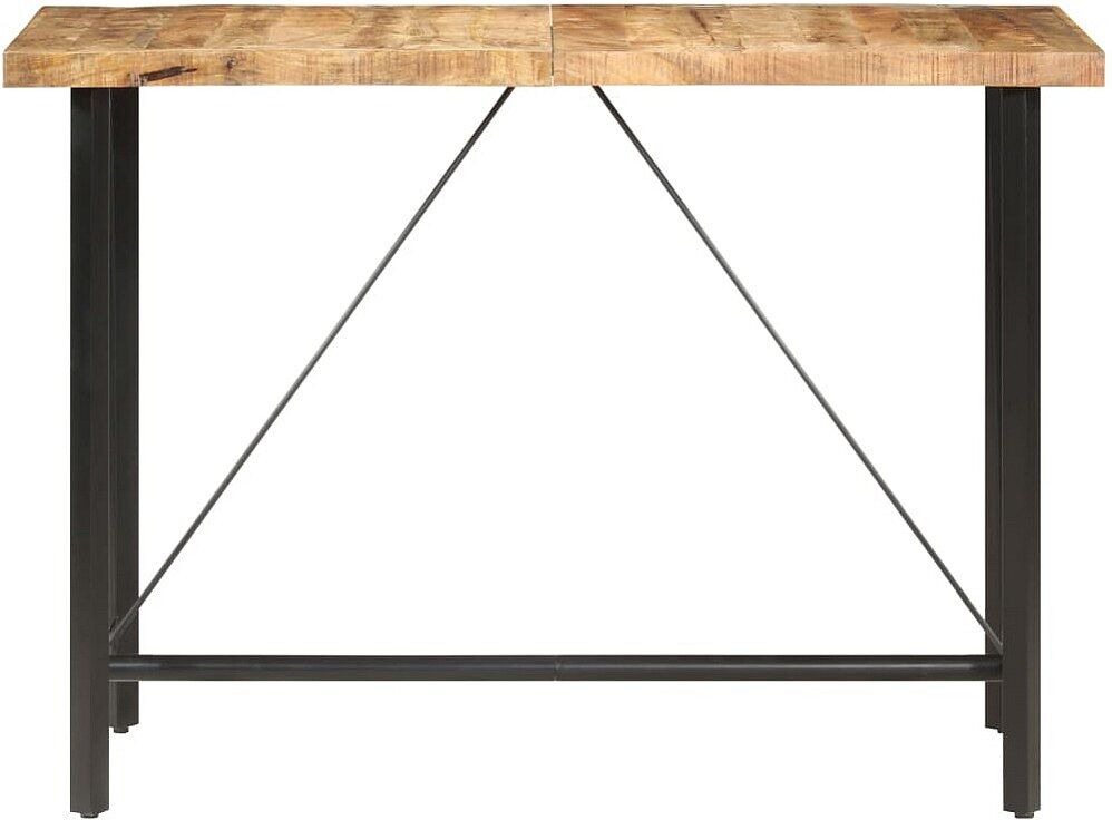 vidaxl Mesa de bar madera maciza de mango rugosa 150x70x107 cm
