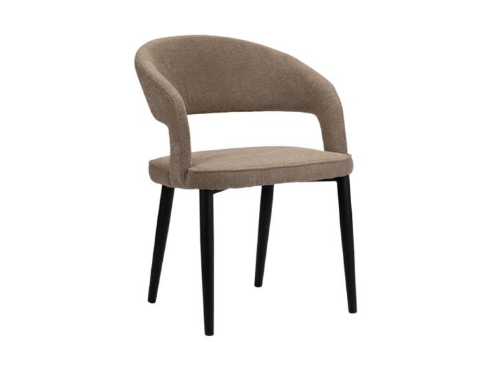 Design Stuhl „Tusk“ mit Armlehnen Braun Global Interiors
