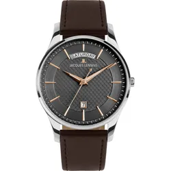 Jacques Lemans 1-2193D Herrenuhr London Quarz Braun/Anthrazit