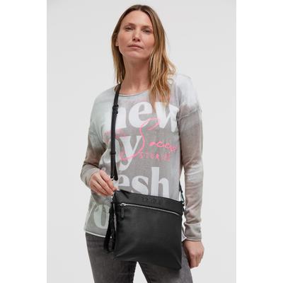 Umhängetasche SOCCX, Damen, Gr. B/H/T: 26cm x 26cm x 3cm, schwarz, Lederimitat, unifarben, Taschen Umhängetasche, mit großem RV-Außenfach