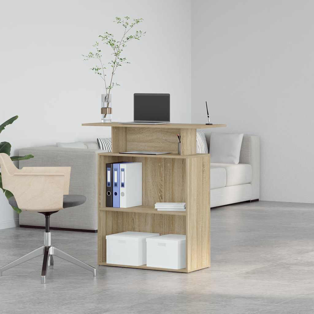 Latitude Run Baheerathan Standing Desk Sonoma Oak