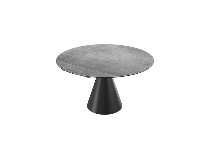Ausziehbarer Designer Esstisch „New Icone“, in verschiedenen Grössen Keramik Silver 95-135 x 135 cm Akante Design