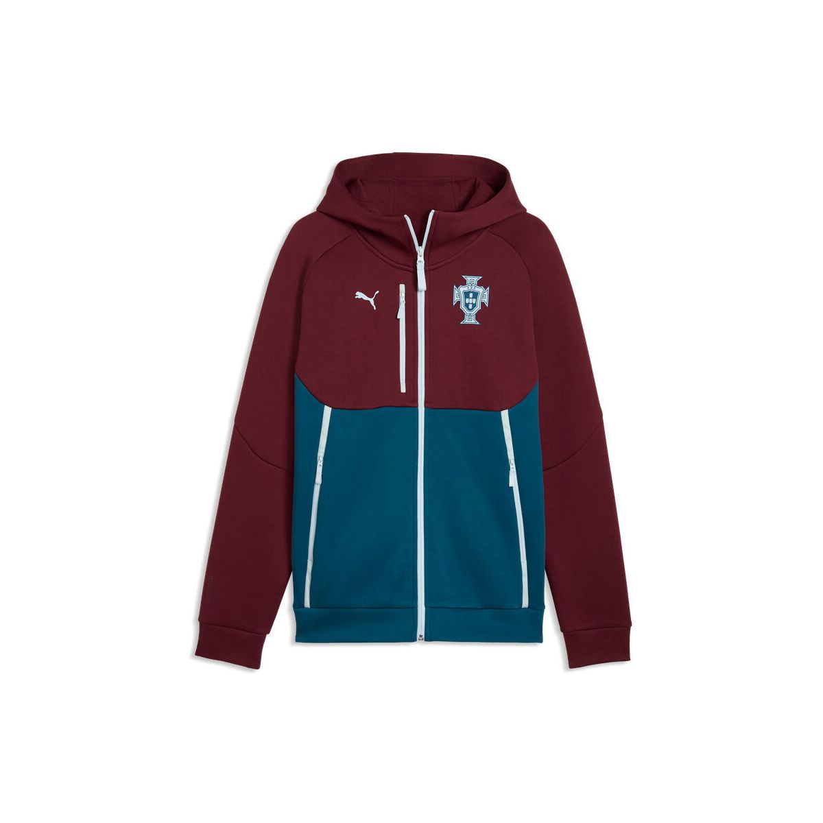 Puma FPF Pumatech Full Zip Hoodie ruby shimmer-ocean tropic (21) S 784804-21-S