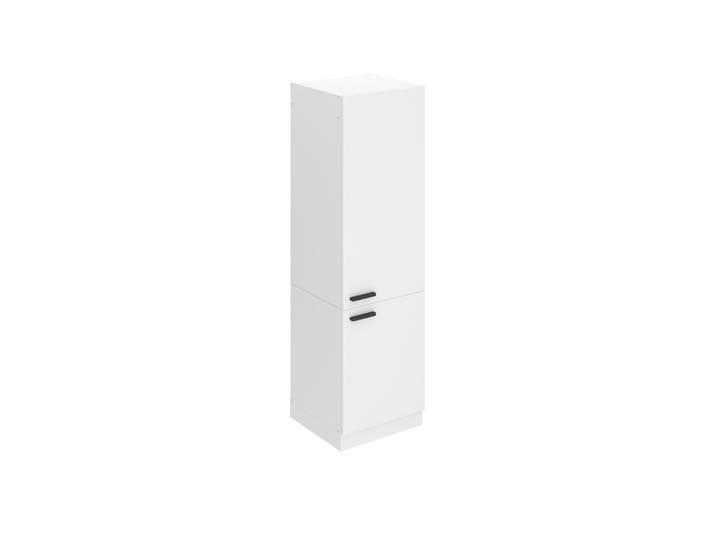 Belini Armoire réfrigérateur Armoire haute Cuisine SSL. 60 cm de largeur et 204 cm de hauteur. Armoire encastrée pour réfrigérateur avec 2 portes\, blanc mat