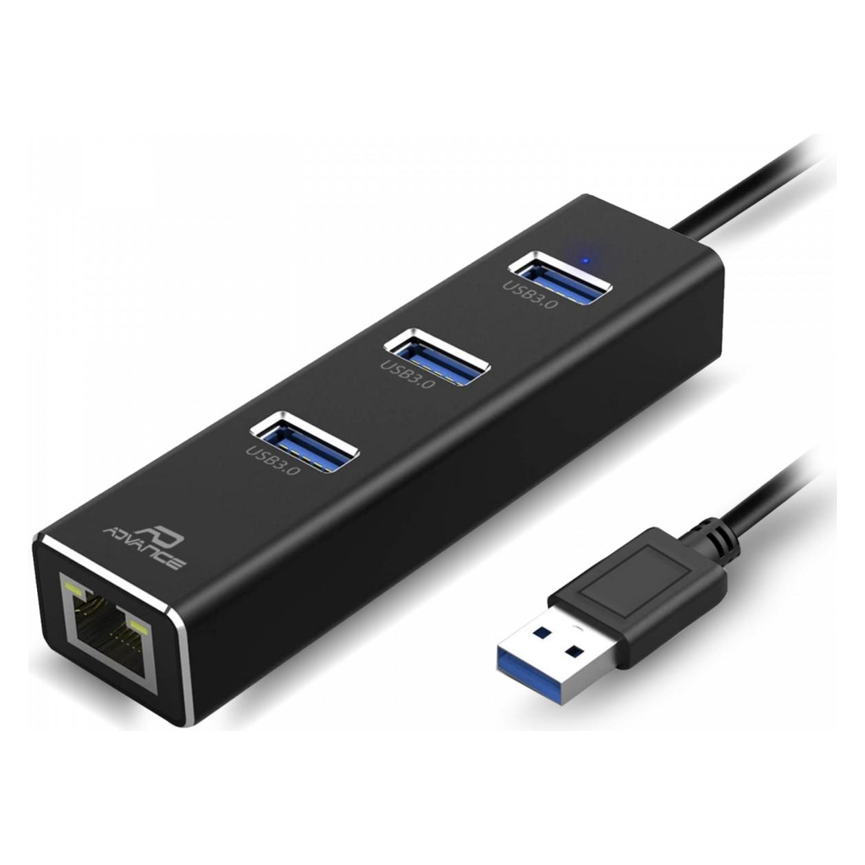 Advance Station d'accueil portable 4en1 Xpand Starter USB 3.0 (Noir) (USB-A, 4 Ports) (CB-USBRJ45N)