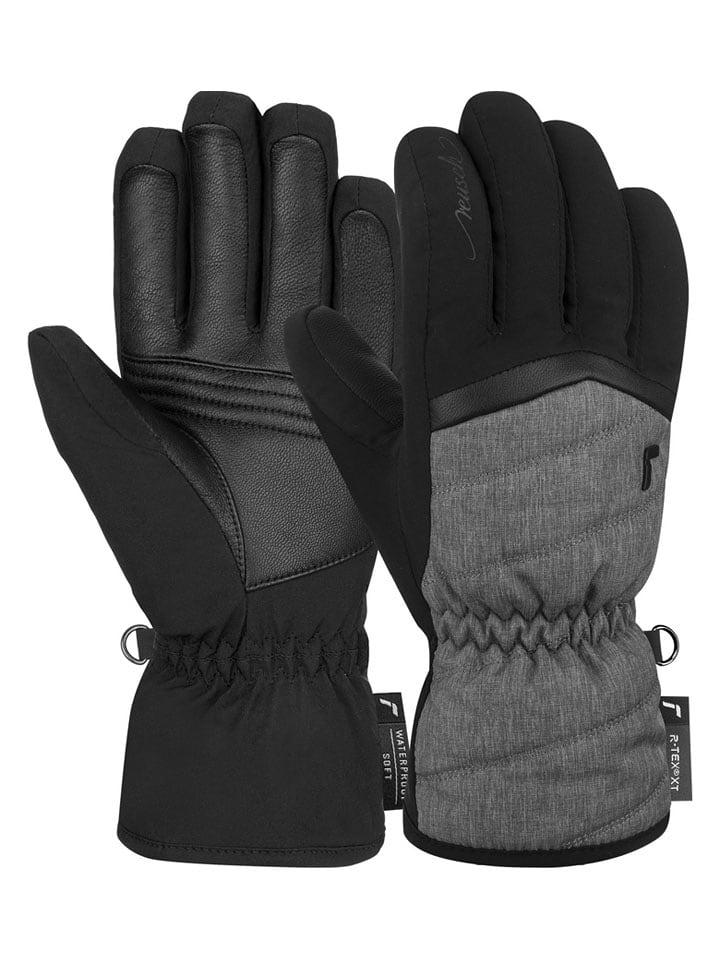 Reusch Funktionsfingerhandschuhe "Lenda" in Schwarz/ Grau - 7,5