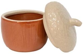 IH Casa Decor Ceramic Rust and White Acorn Decor