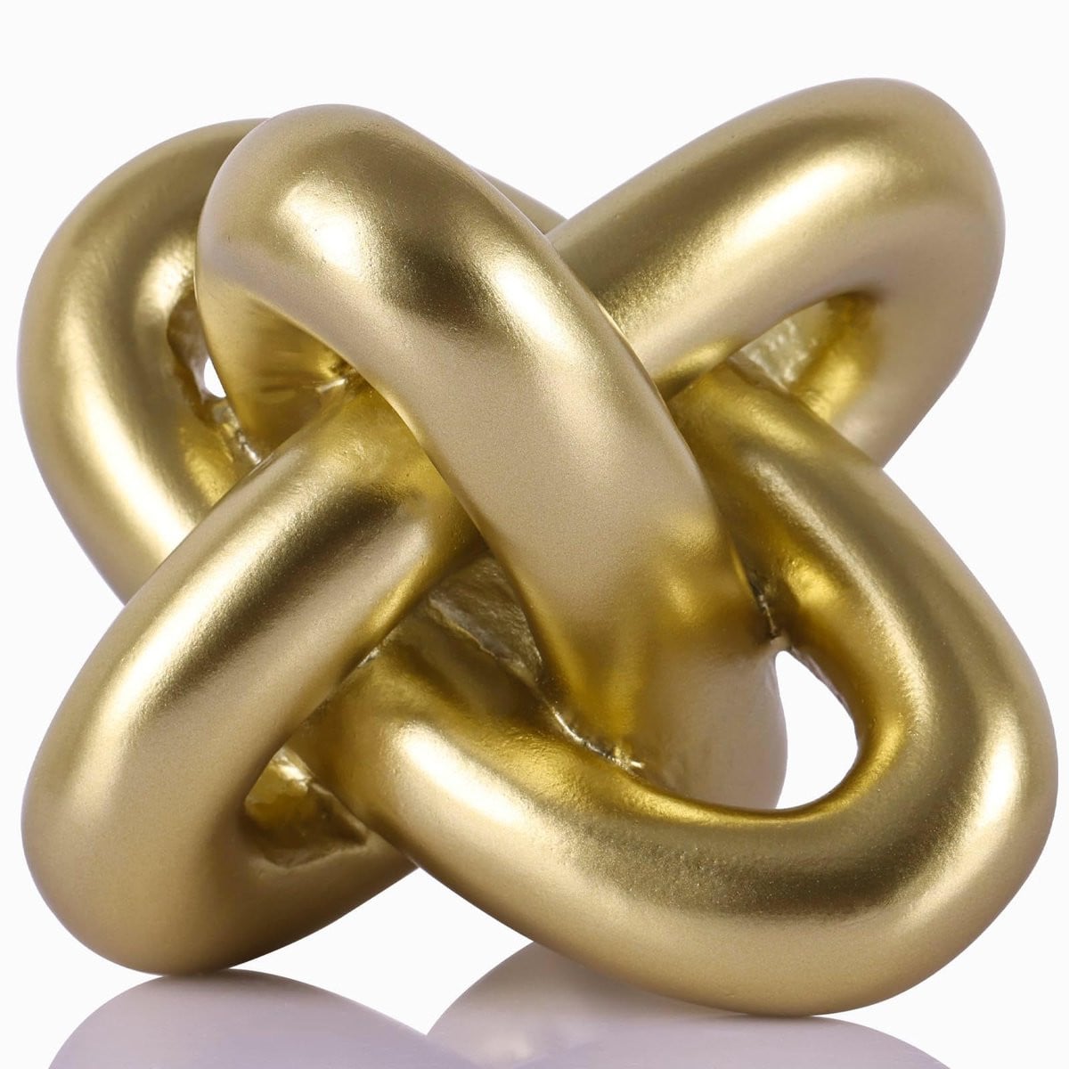 Gouden Knoop Decoratie Sculptuur - Stijlvolle Woondecoratie voor Salontafel, Boekenkast en Entree