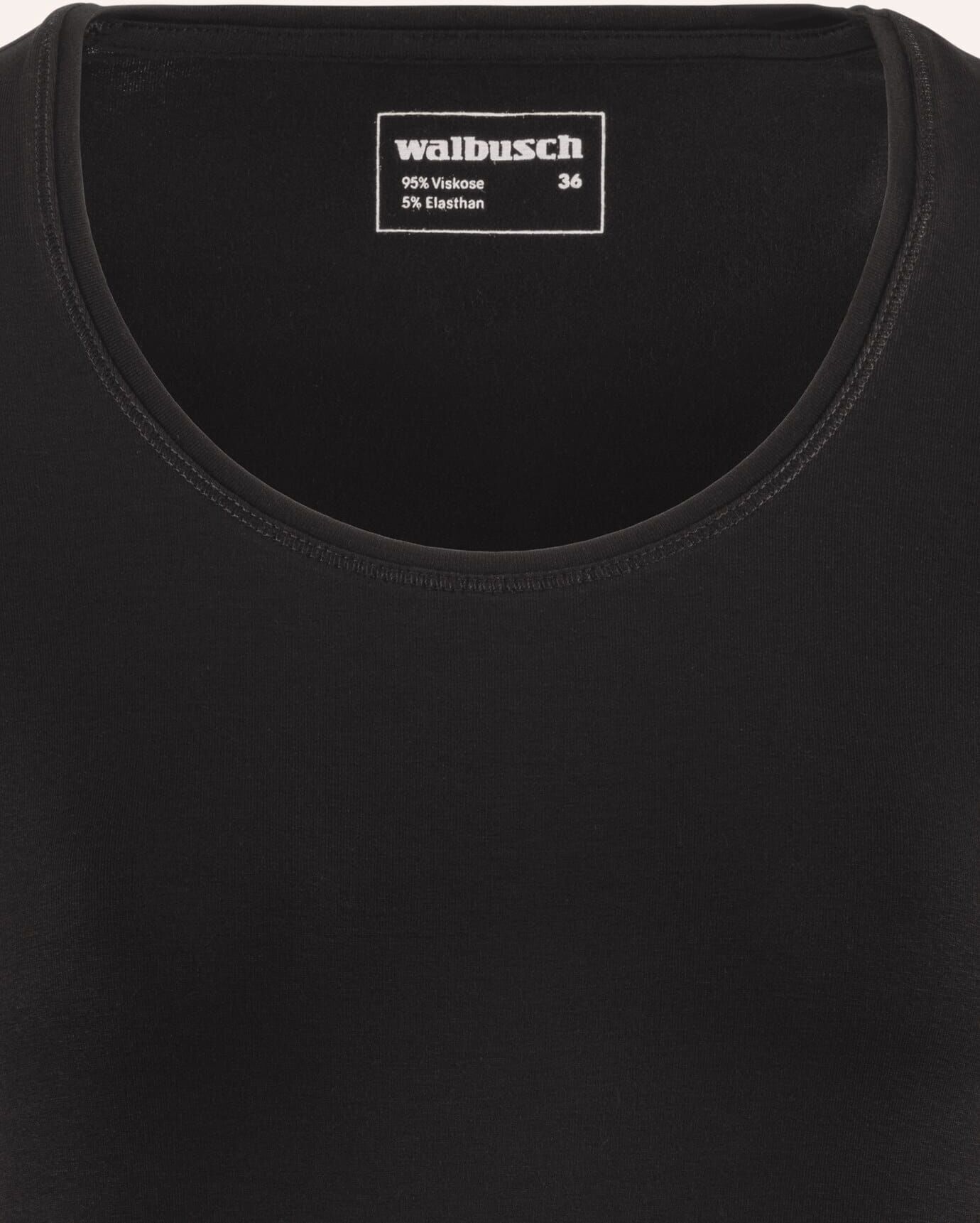 Walbusch Viskose-Shirt, , Farbe Schwarz, 44, zart glänzende Viskose bequemer Schnitt Damen