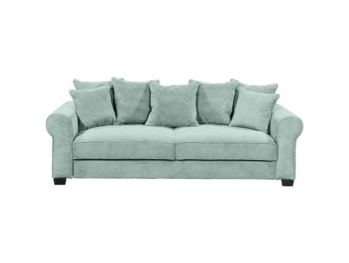 Hom`in Schlafsofa, Salbeigrün, Kunststoff, 2-Sitzer, Füllung: Polyester, 247x95x125 cm, Stoffauswahl, Liegefunktion, Rücken echt, Wohnzimmer, Sofas & Couches, Schlafsofas, Schlafsofas mit Bettkasten
