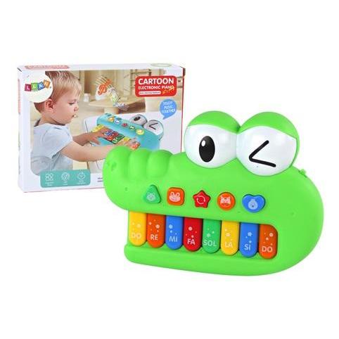 Lean Toys Pädagogisches grünes Krokodilklavier mit Licht (49671662)