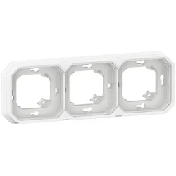 Legrand 069698L Plexo New FRUP 3-fach horizontal und vertikal Tragring, in der Farbe: Ultraweiß