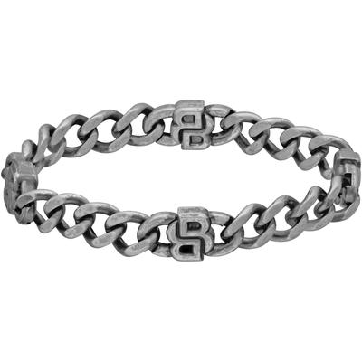 Armband BOSS "DOUBLE B ABSOLUTE" Gr. M, schwarz (edelstahlfarben, schwarz), Armbänder, Herren, M, Edelstahl, Armband