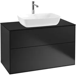 Villeroy & Boch Waschbeckenunterschrank Finion G76, Black Matt Lacquer, 1000x603x501 mm, mit Beleuchtung und SoftClosing