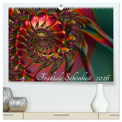 Fraktale Schönheit 2026 (hochwertiger Premium Wandkalender 2026 DIN A2 quer), Kunstdruck in Hochglanz