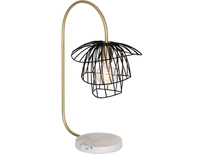 Tischlampe Besey weiss, gold, schwarz Marmor/Metall H 58 cm