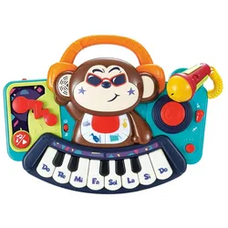 Moni Musikspielzeug Keyboard DJ Monkey 3137 Melodien, Tasten, Licht, Mikrofon bunt