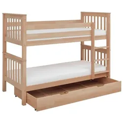 Infanskids Ausziehbett 90 x 190 cm Holz Beige Natur