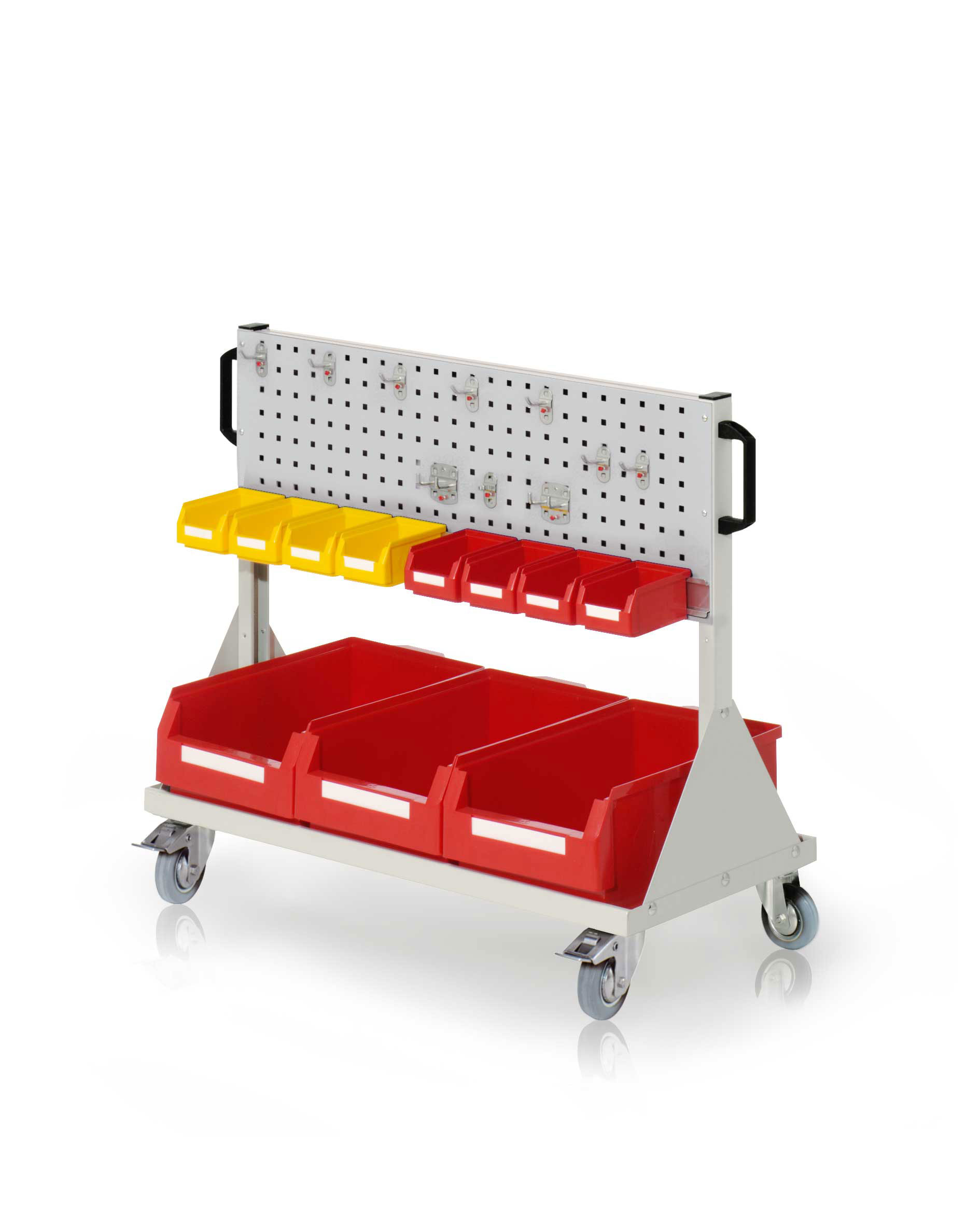 Kappes Systeme Kappes RasterMobil® Größe #2 - 1000x890x500mm - 2x Lochplatten - 24-teilig - lichtgrau