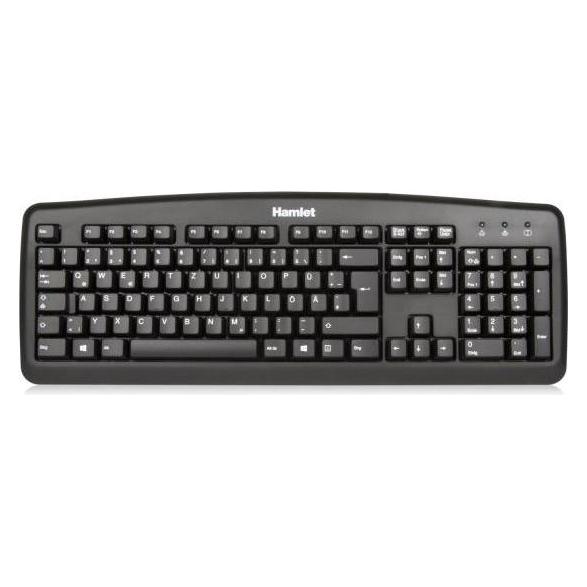 Hamlet Tastiera USB Tedesca Black (DE, Kabelgebunden) (XKKITA2-D1W-BK)