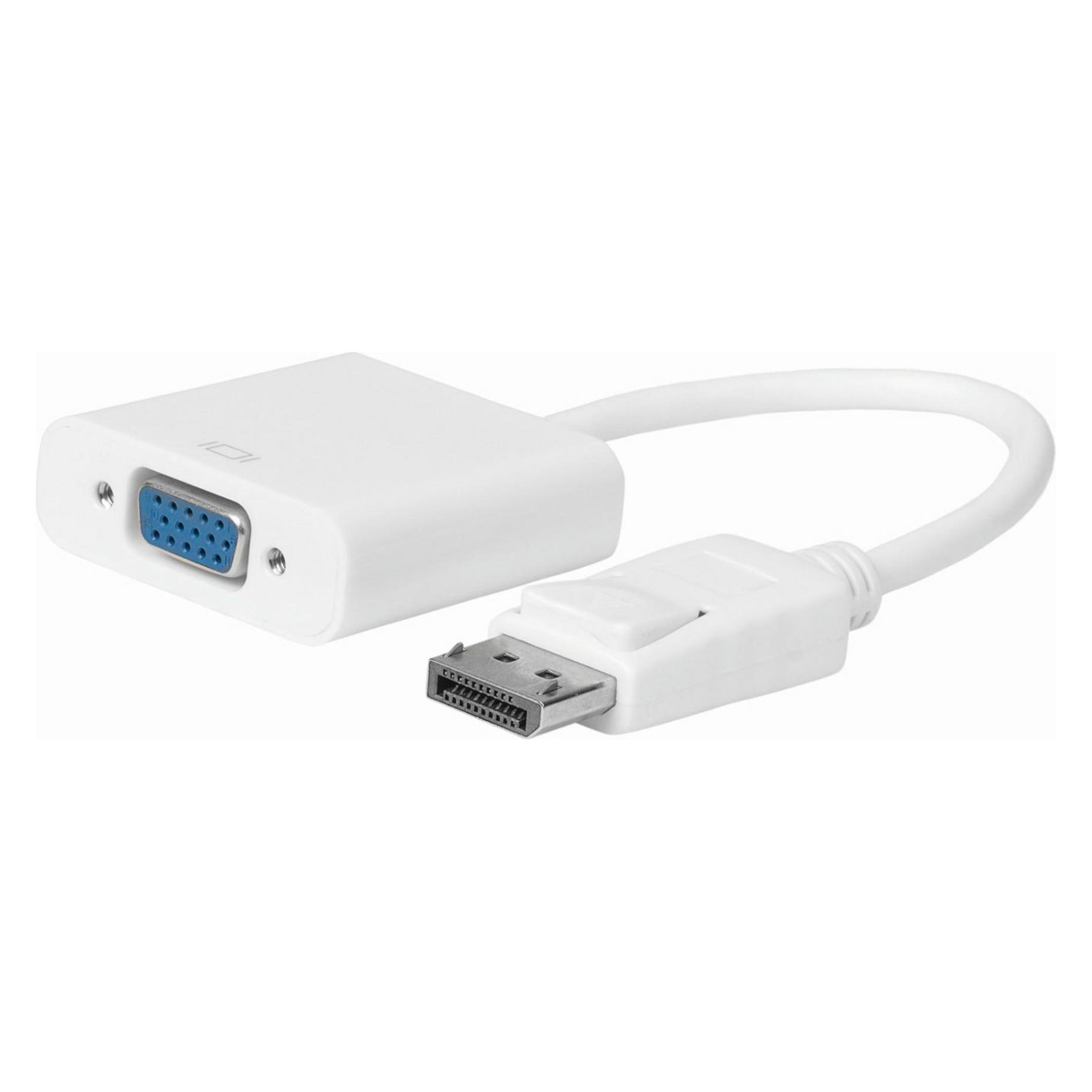 MicroConnect Displayport-VGA M-F 15cm White V1.2 Active (DisplayPort) (DPVGA15CMW)