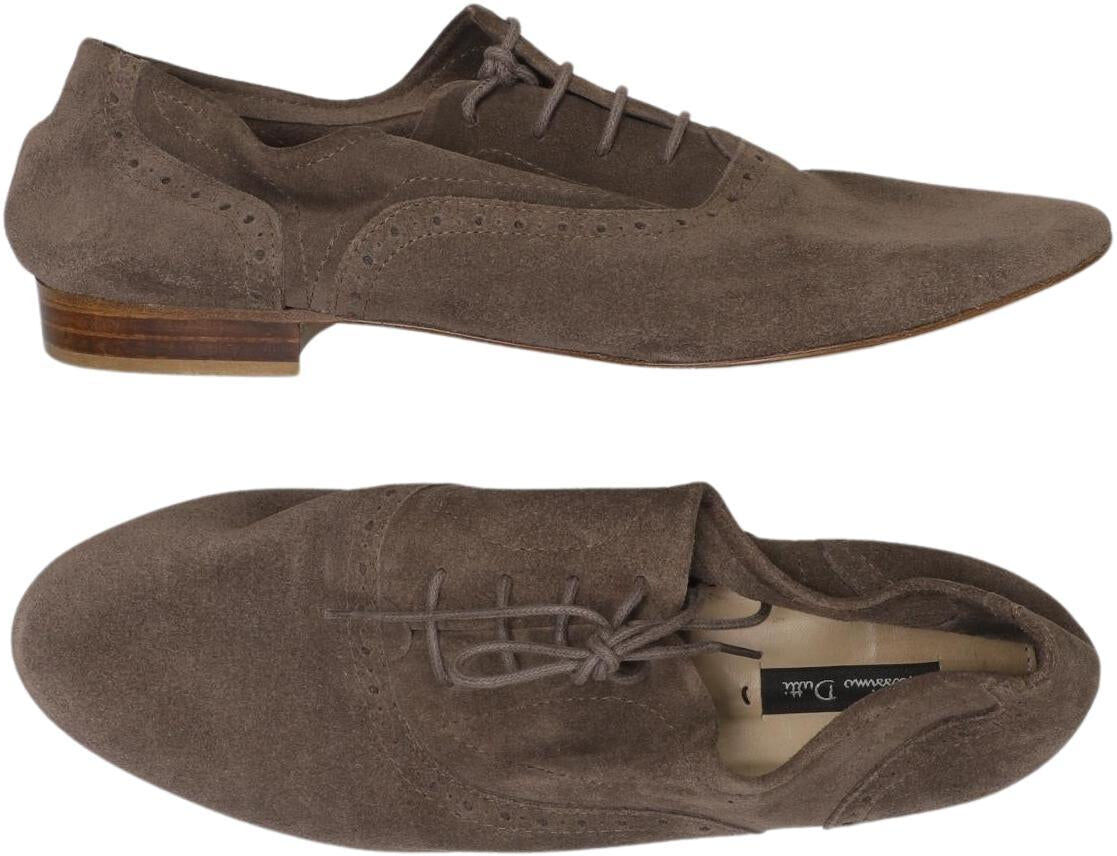Massimo Dutti Damen Halbschuh, Braun, Gr. EU 37, Leder - Second Hand