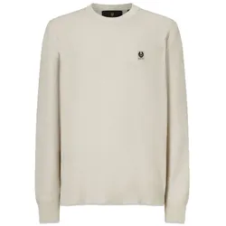 Belstaff Herren Seiden-Strickpullover JUMPER Birkenweiß - M - M