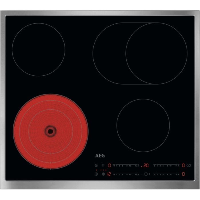AEG TO64RAX7XB autarkes 60 cm Glaskeramik Kochfeld/Herdplatte 4 Zone(n) 949 493 060
