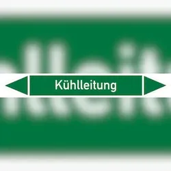 Rohrleitungskennzeichen Kühlleitung - 187x26 mm Folie selbstklebend