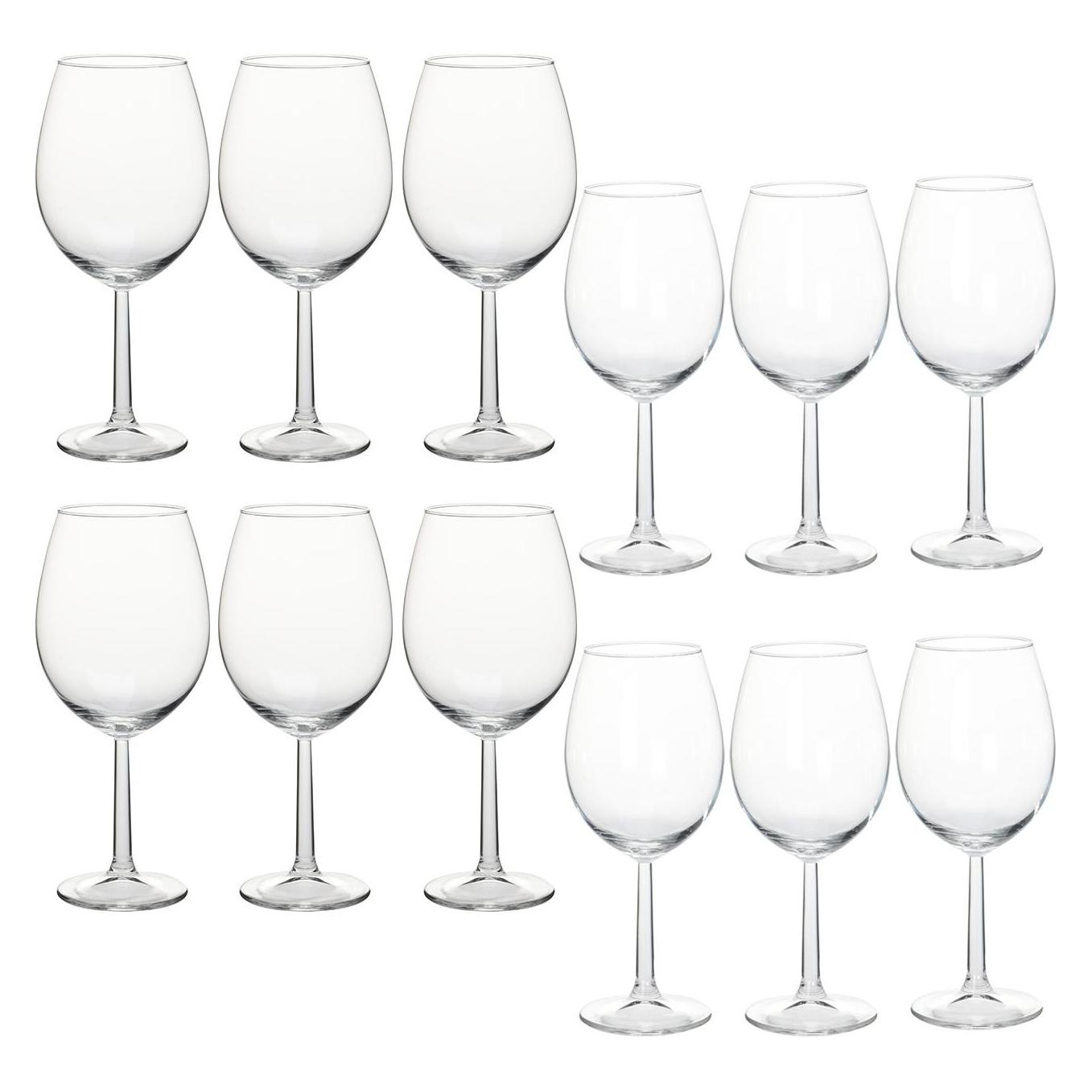 Casativo Weinglas 12er-Set aus Glas, klassisches Design (38 cl, 12 Gläser, Rotweingläser, Weissweingläser) (B07TKXHZ36)