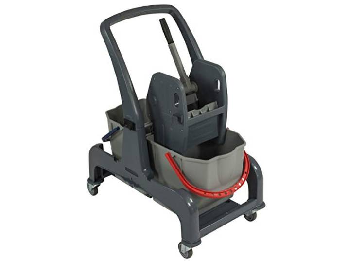 SPRiNTUS Systemwagen CombiX 2 x 25-l-Eimer, mit Schubbügel und Mopp-Presse