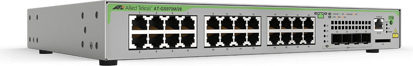 Allied Telesis GS970M, Managed, L3, Gigabit Ethernet (10/100/1000), Rack-Einbau, 1U