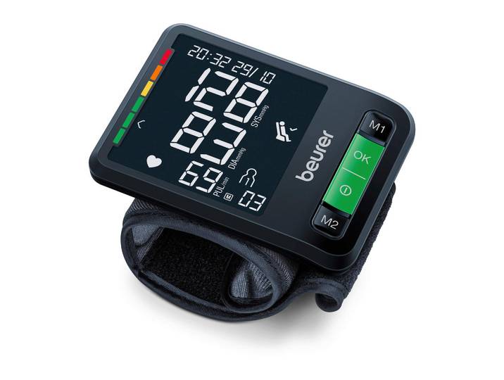 Beurer Blutdruckmessgerät, Schwarz, 9.5x10.8x12 cm, Blutdruck-Bewertungsskala nach Who, kostenlose App, Bluetooth, einfache Analyse, handlich, transportabel, einfache Bedienung, Freizeit & Co, Wellness & Gesundheit, Gesundheit