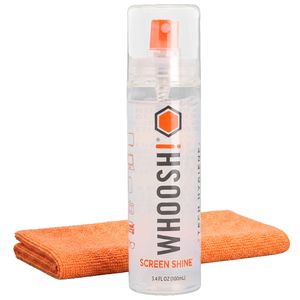 Whoosh Bildschirmreiniger Go XL Screen Wash, Set 2-teilig, mit 15 x 15 cm Mikrofasertuch und Spray ohne Alkohol 100 ml