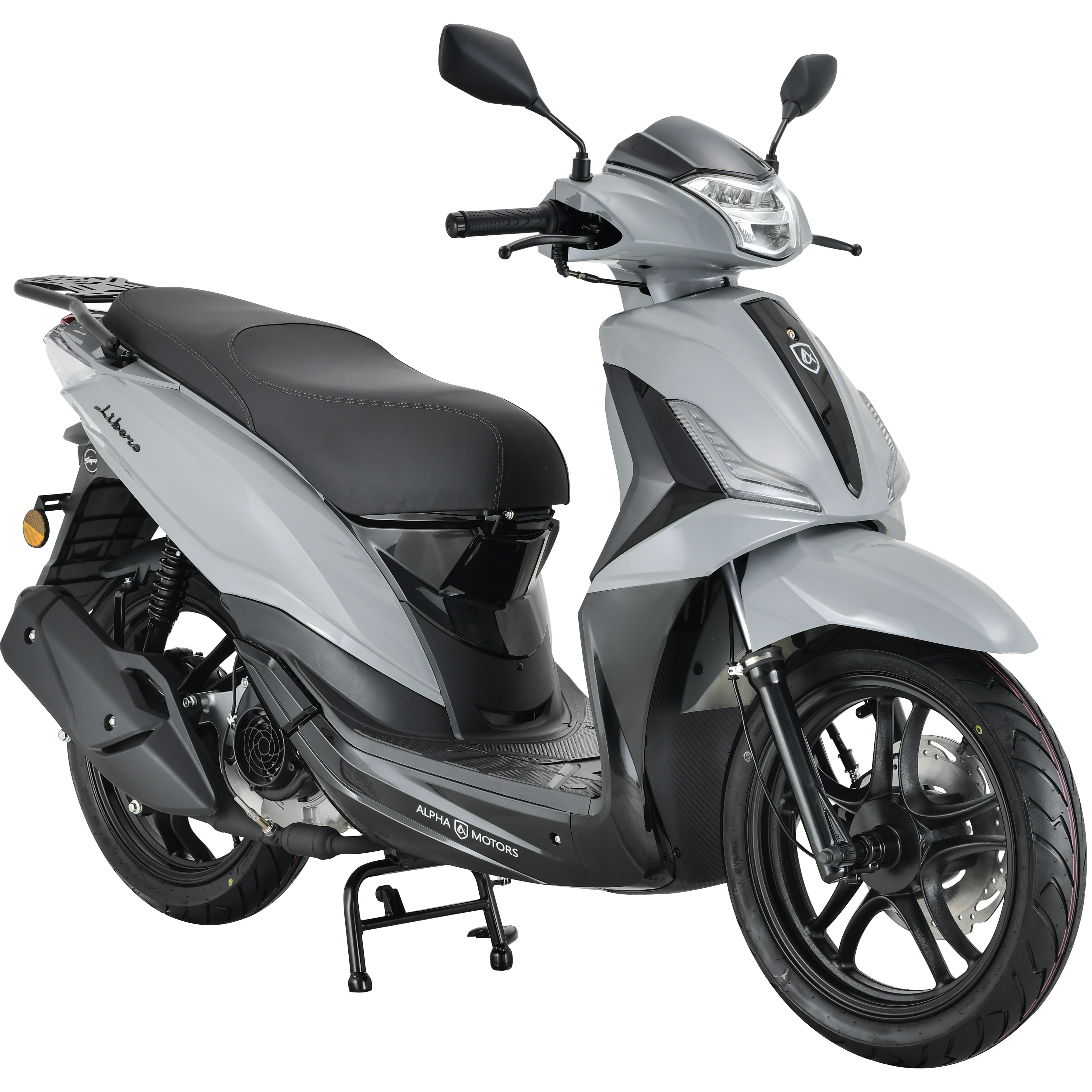Motorroller Libero 125 ccm 90 km/h 16-Zoll grau-schwarz