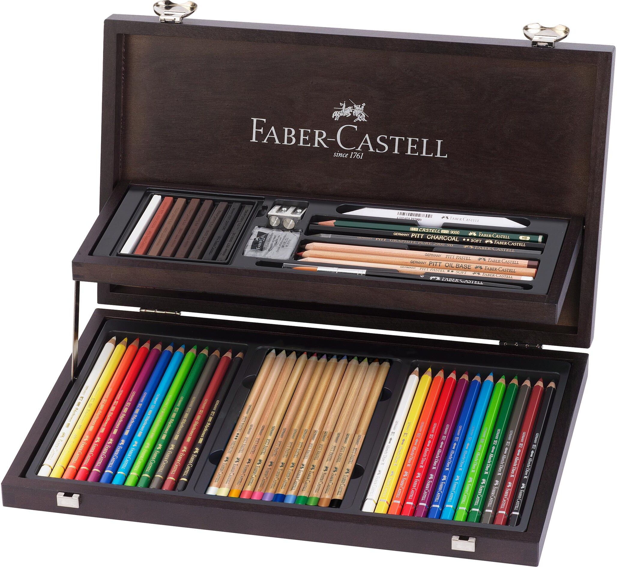 Aufbewahrungsbox FABER-CASTELL "Art & G", braun (dunkelbraun), Aufbewahrungsboxen, Aufbewahrungsbox dunkelbraun Einheitsgröße