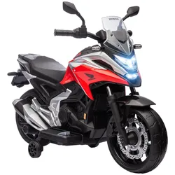 KINDER Elektro-Motorrad, 12V Kindermotorrad mit MP3, USB, LED-Scheinwerfer Rot