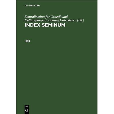 1989, Gebundene Ausgabe von , De Gruyter, 978-3-11-264683-0